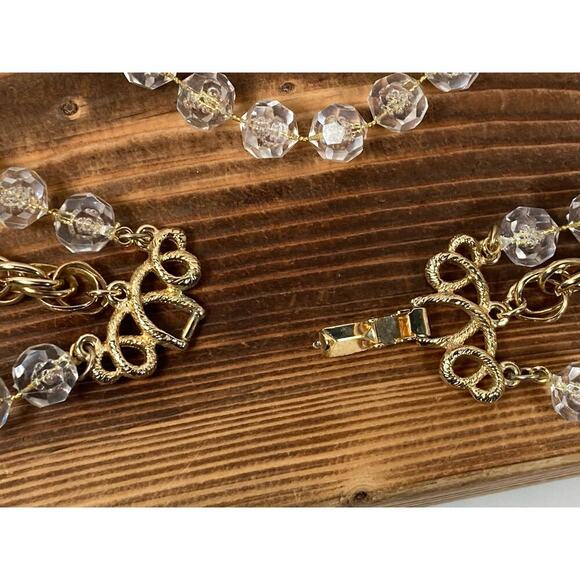 Vintage 1976 SARAH COVENTRY Golden Ice 3 Strand Necklace Lucite Bubble Beads - Picture 13 of 13